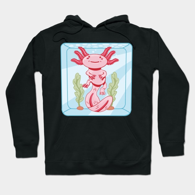 axolotl, axolotl pattern, salamander , salamander shirt, olm, pond newt, lizard , mexican salamander Hoodie by Shadowbyte91